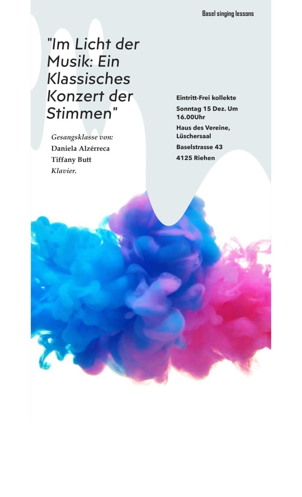 Im Licht der Musik: Ein klassisches Konzert der Stimmen flyer