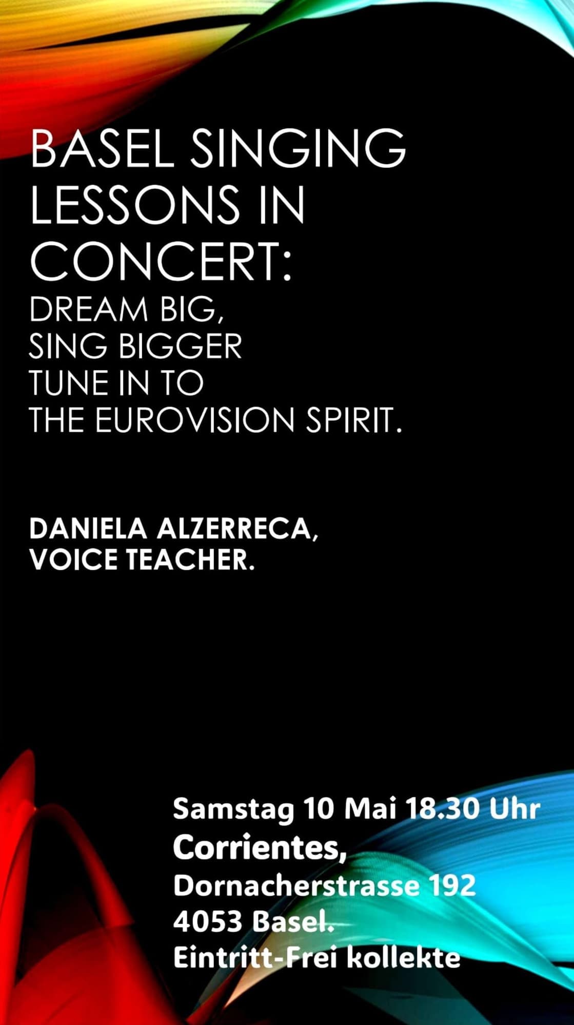 Basel Singing Lessons in Concert: Dream Big, Sing Bigger flyer